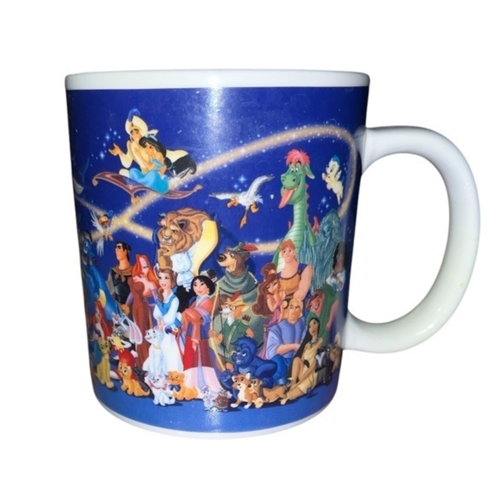 1999 Art of Disney 100th Anniversary Character Coffee Mug Walt Mickey Simba Tink